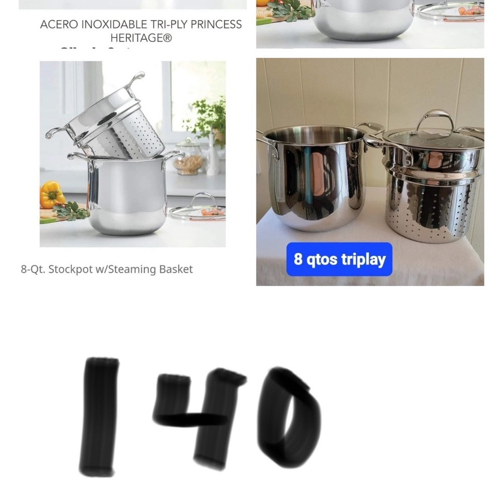 Princess House Silver Cookware Set Modern Kitchen Essentials